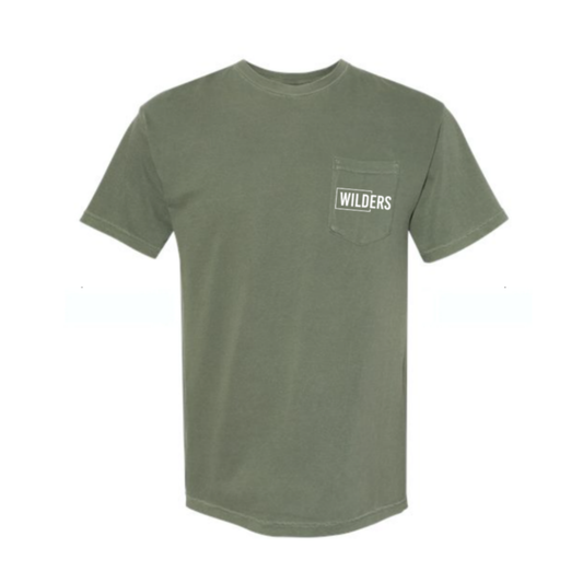 Olive Green Short Sleeve Wilders Pocket Tee