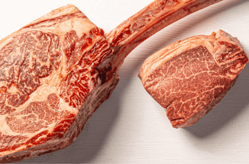 Pasture raised wagyu beef marbling