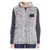 WILD LEATHER PATCH LADIES BLACK EPIC SHERPA VEST
