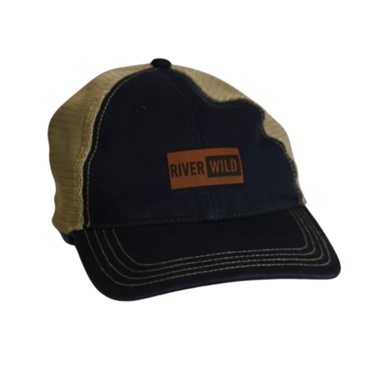 RIVERWILD LEATHER PATCH LADIES NAVY MESH HAT