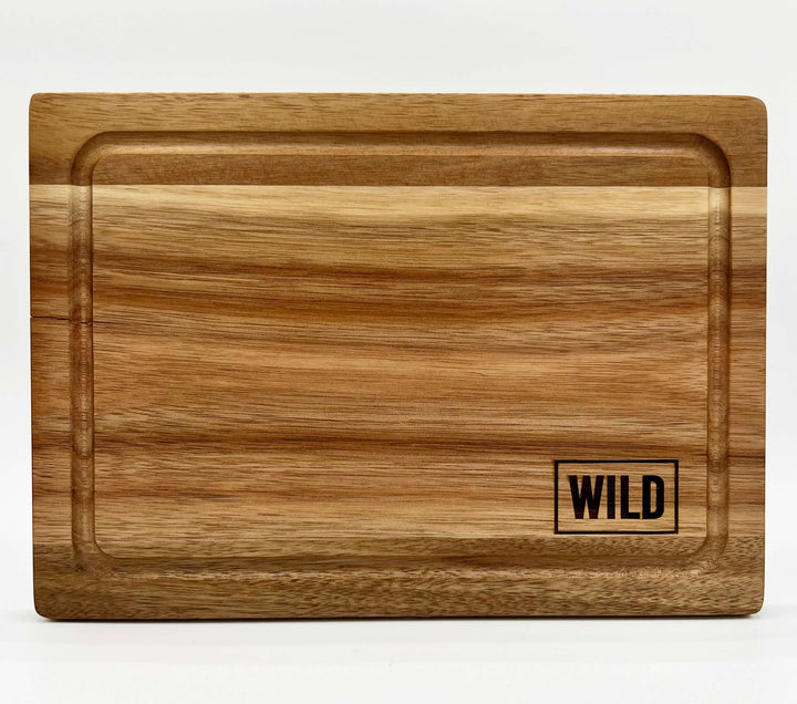 WILD Acacia Small Cutting Board with Drain