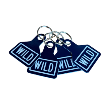 WILD Cow Tag Keychain