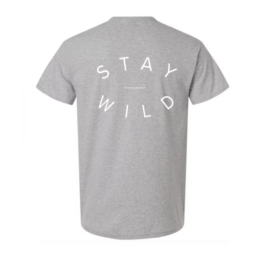 STAYWILD GRAPHITE HEATHER GILDAN TEE