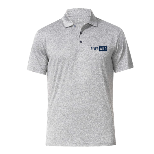 Cossniss Light Grey DriFit Polo Embroidery RiverWild Navy