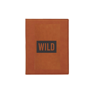 Small Wild Block Leatherette Portfolio with Notepad