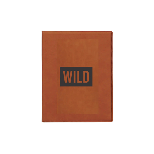 Small Wild Block Leatherette Portfolio with Notepad