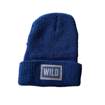WILD Block Navy Waffle Beanie