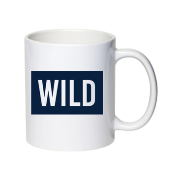 White WILD Block Coffee Mug