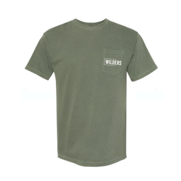 Olive Green Short Sleeve Wilders Pocket Tee