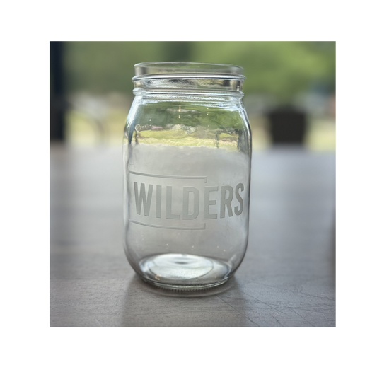 Etched Wilders Mason Jar
