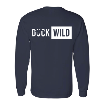 Navy DuckWILD Gildan Long Sleeve Tee