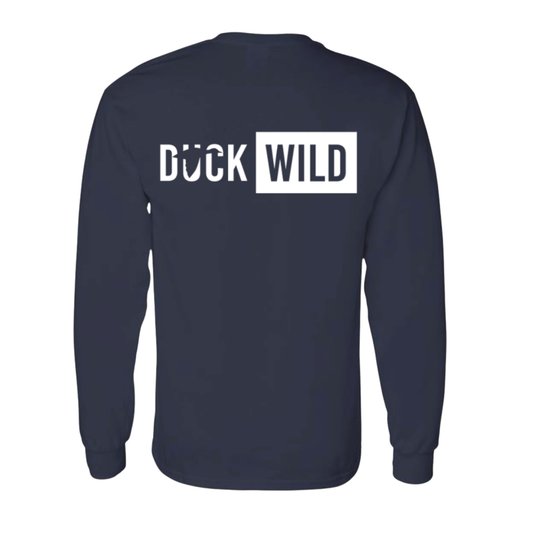 Youth Navy DuckWILD Gildan Long Sleeve Tee