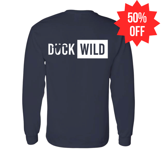 Navy DuckWILD Gildan Long Sleeve Tee
