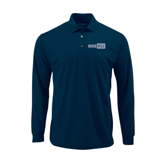RIVERWILD NAVY PARAGON PRESCOTT PERFORMANCE MESH POLO