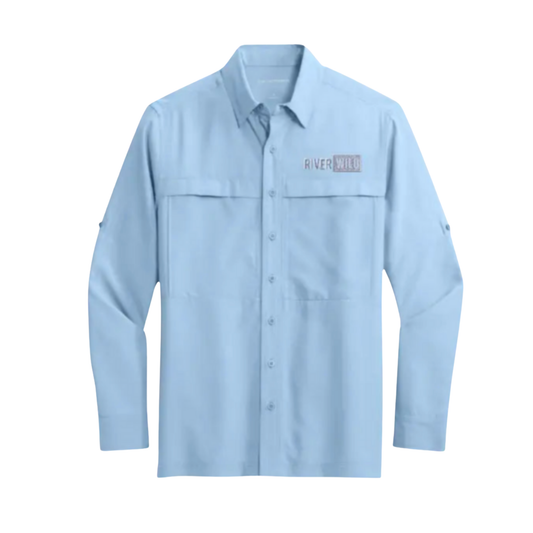 RIVERWILD LIGHT BLUE UV DAYBREAK BUTTON DOWN SHIRT