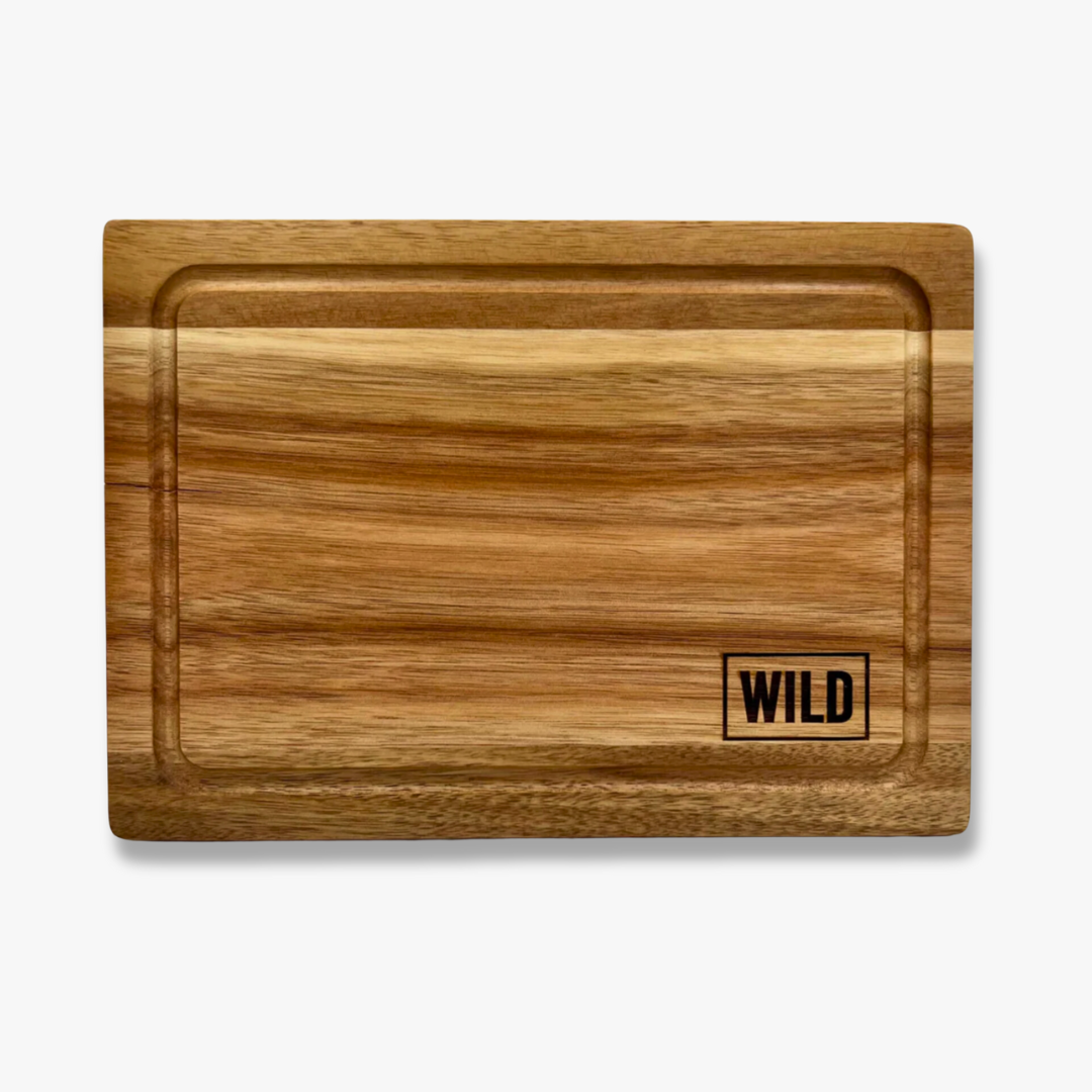 WILD Acacia Small Cutting Board with Drain