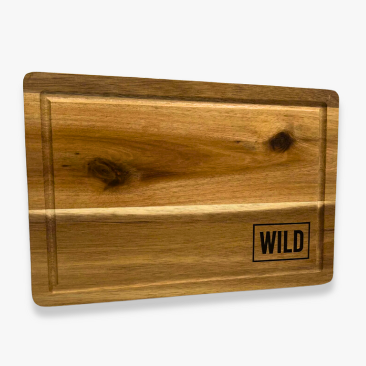 WILD Acacia Small Cutting Board with Drain