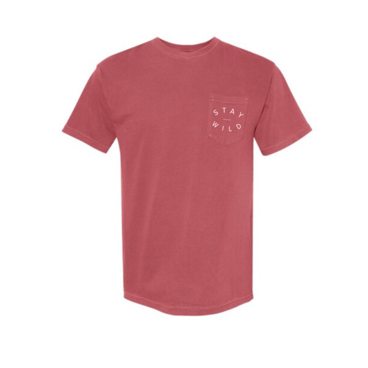 StayWILD Crimson Pocket Tee
