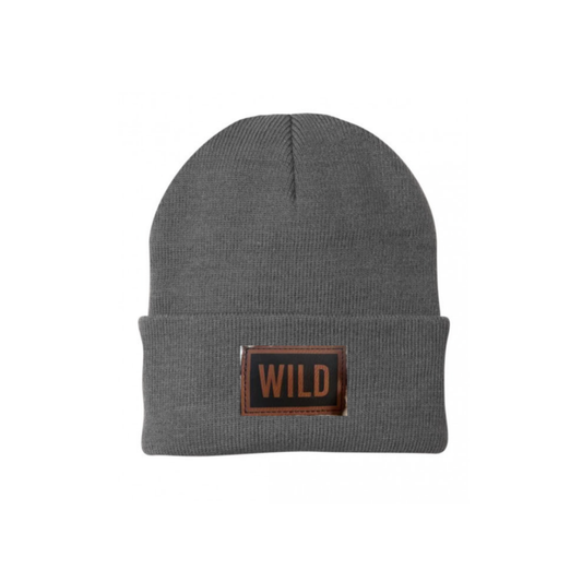 Charcoal WILD Block Beanie