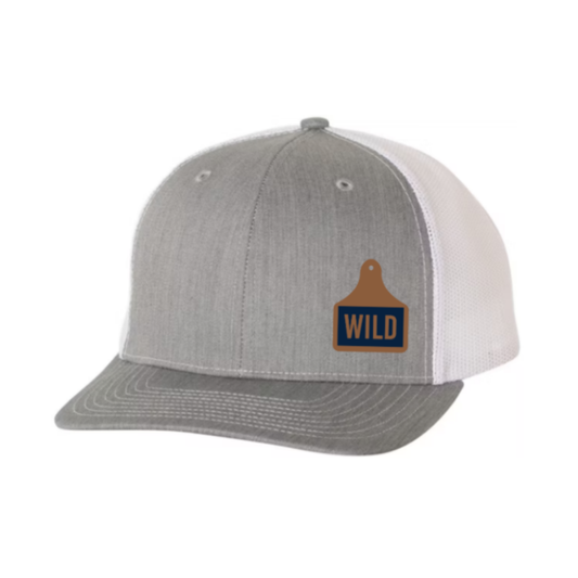 Richardson Grey and White Cow Tag Hat