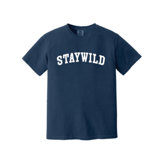 STAYWILD CC NAVY COLLEGIATE TEE