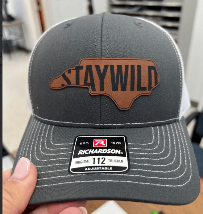 Charcoal & White Richardson NC StayWild Trucker Hat