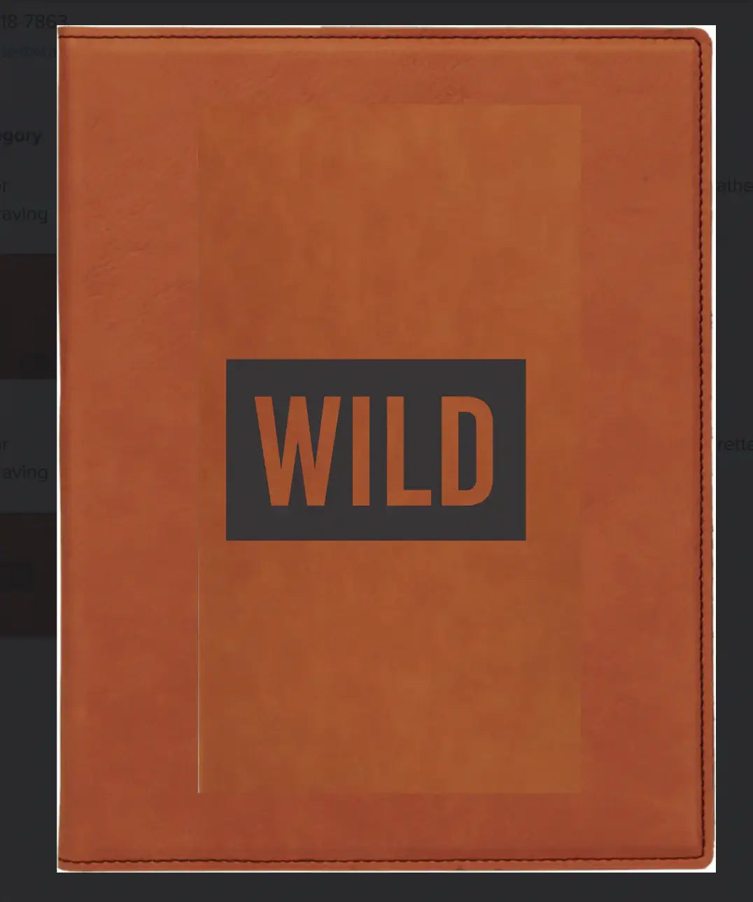 Small Wild Block Leatherette Portfolio with Notepad