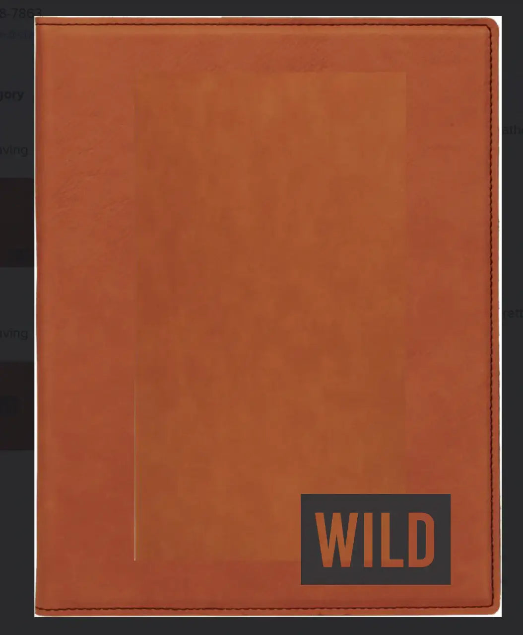 Large Wild Block Leatherette Portfolio with Notepad