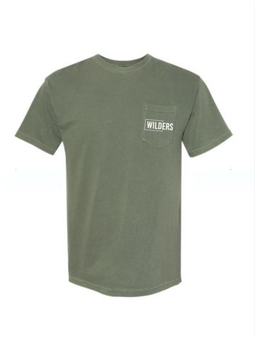 Olive Green Short Sleeve Wilders Pocket Tee