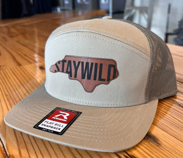 StayWILD Pale Khaki Flat-Bill Loden Hat