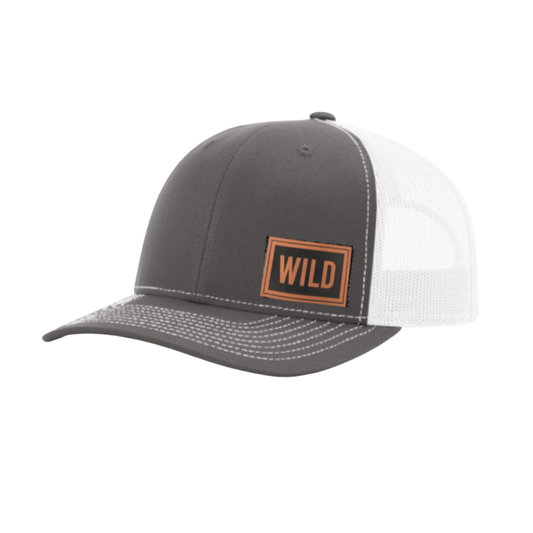 WILD Block Patch Grey and White Hat
