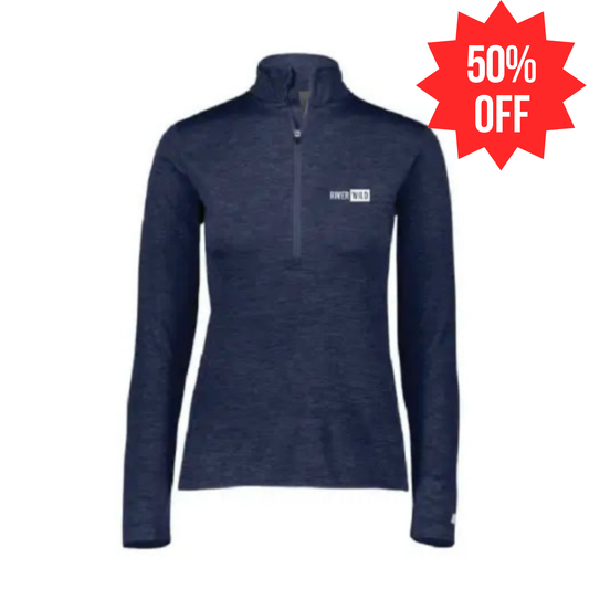 LADIES RIVERWILD NAVY RUSSELL 1/4 ZIP PULLOVER