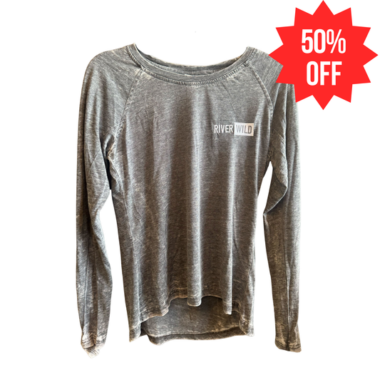 DARK GREY WASHED RIVERWILD LONG SLEEVE TEE