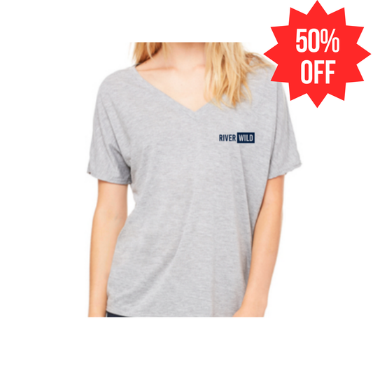 Ladies RiverWild Athletic Heather Slouchy V-Neck Tee