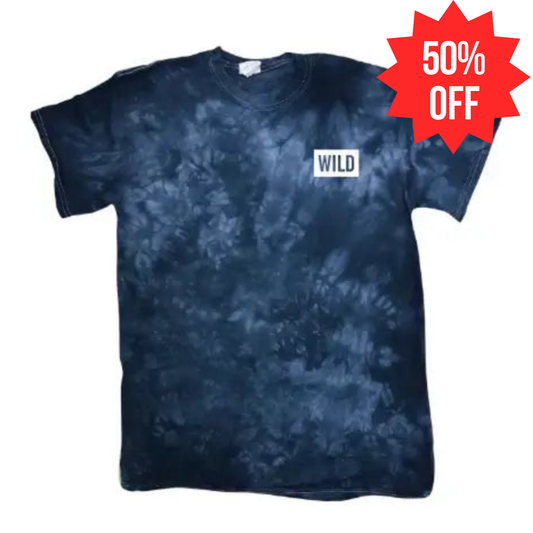 WILD NAVY TYE DYE WASHED TEE