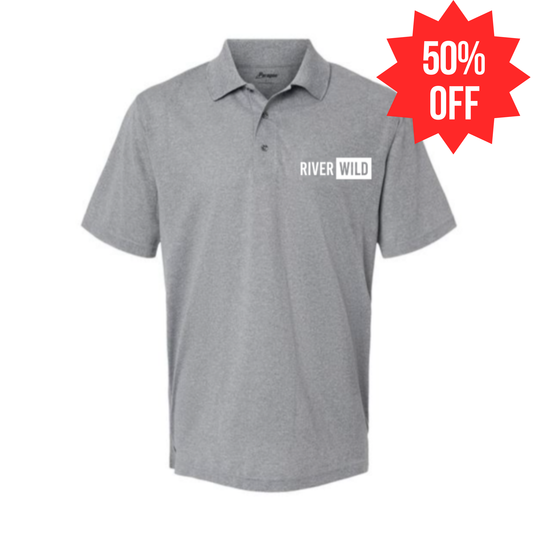 RiverWILD Light Grey Paragon Short Sleeve Polo