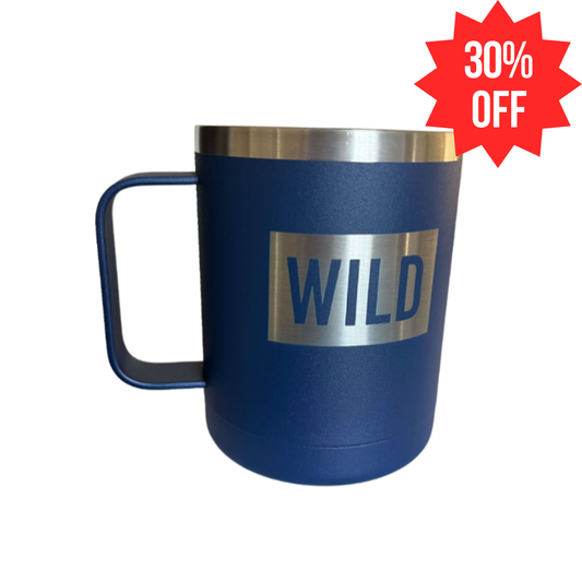 WILD Navy 12 oz Stainless Steel Coffee Mug