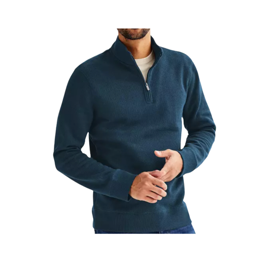 Sonoma Goods for Life Navy Wild Block Quarter Zip