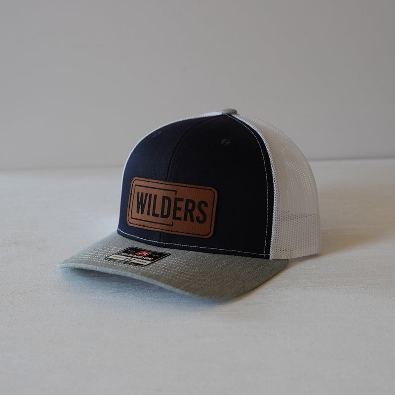 Wilders Leather Patch Tri-Color Trucker Hat