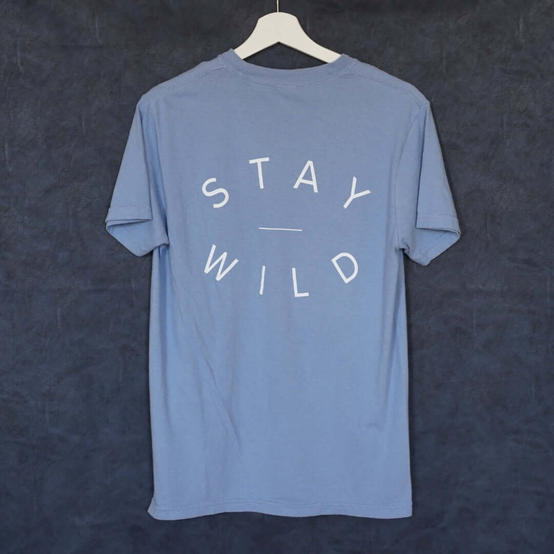 Light Blue Sleeve Wilders Pocket Tee